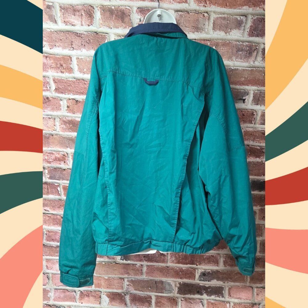 Dunbrooke Windbreaker 2XL | Vintage 90s‎ Green Blue Full Zip Retro Jacket - Picture 2 of 9